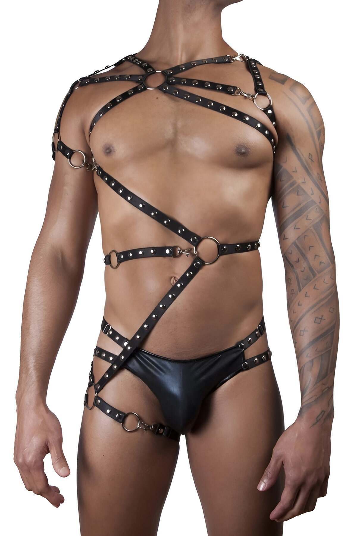 Seksi Erkek Fantazi Giyim Lastik Harness - APFTM65