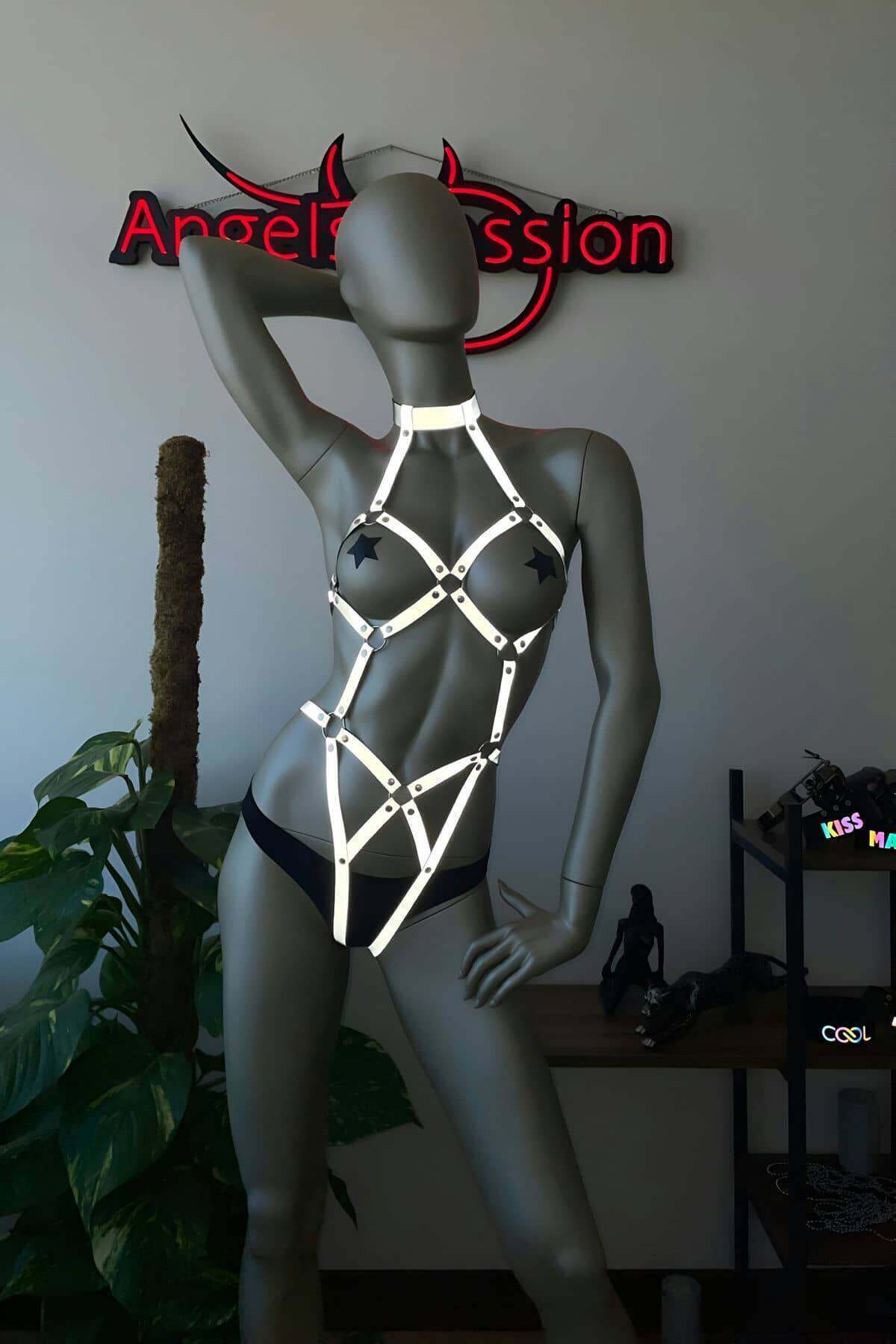 Dansçı Aksesuarları Reflektörlü Body Harness - APFT514